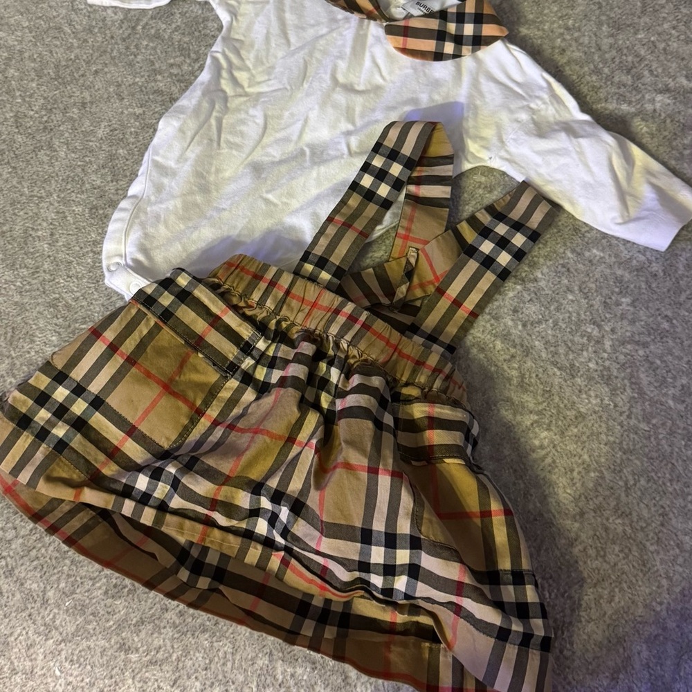Burberry dress and onesie